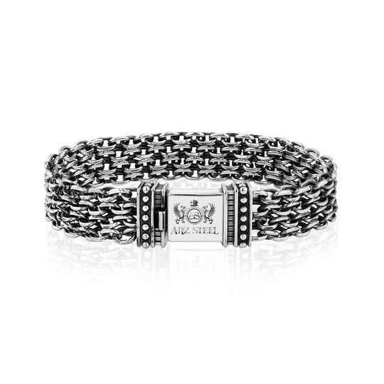 I'M OK for RHC Silver Cable Bracelet（L） Essentials | 10 mm Silver-Tone Cable Chain Bracelet | In
