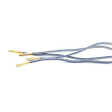 Yellow and Blue Stripe Colored Dress Shoe Lace, Shoe String Metal Tips -  Stolen Riches